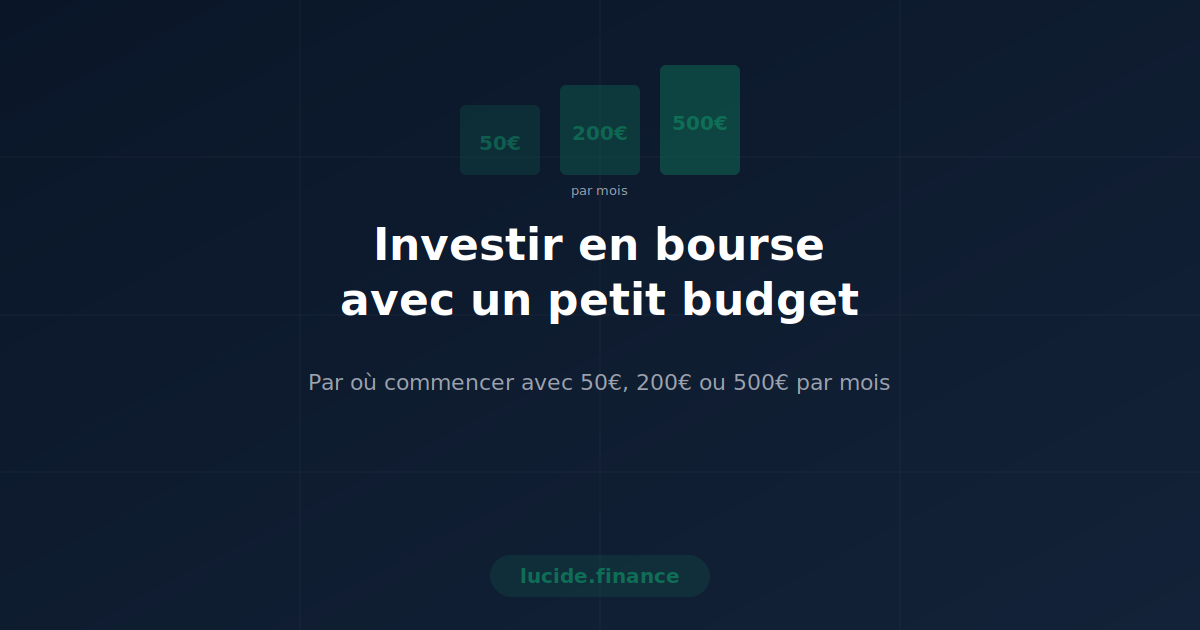 Investir en bourse avec 50, 200 ou 500 euros par mois