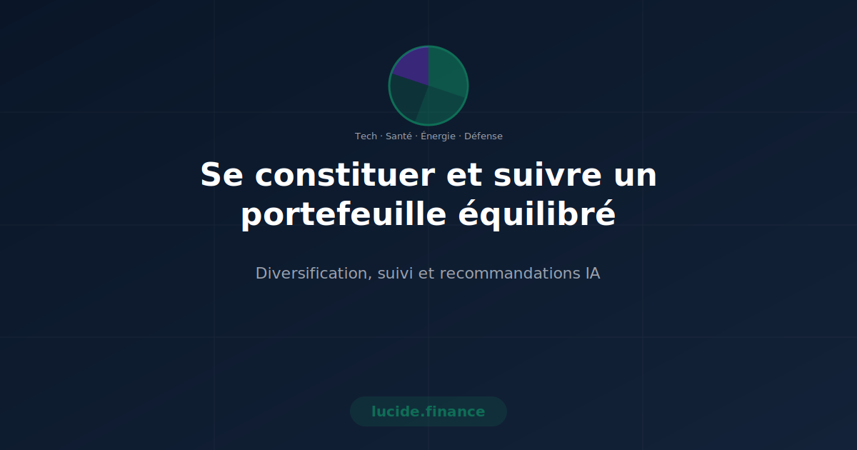 Portefeuille boursier équilibré diversifié sur plusieurs secteurs